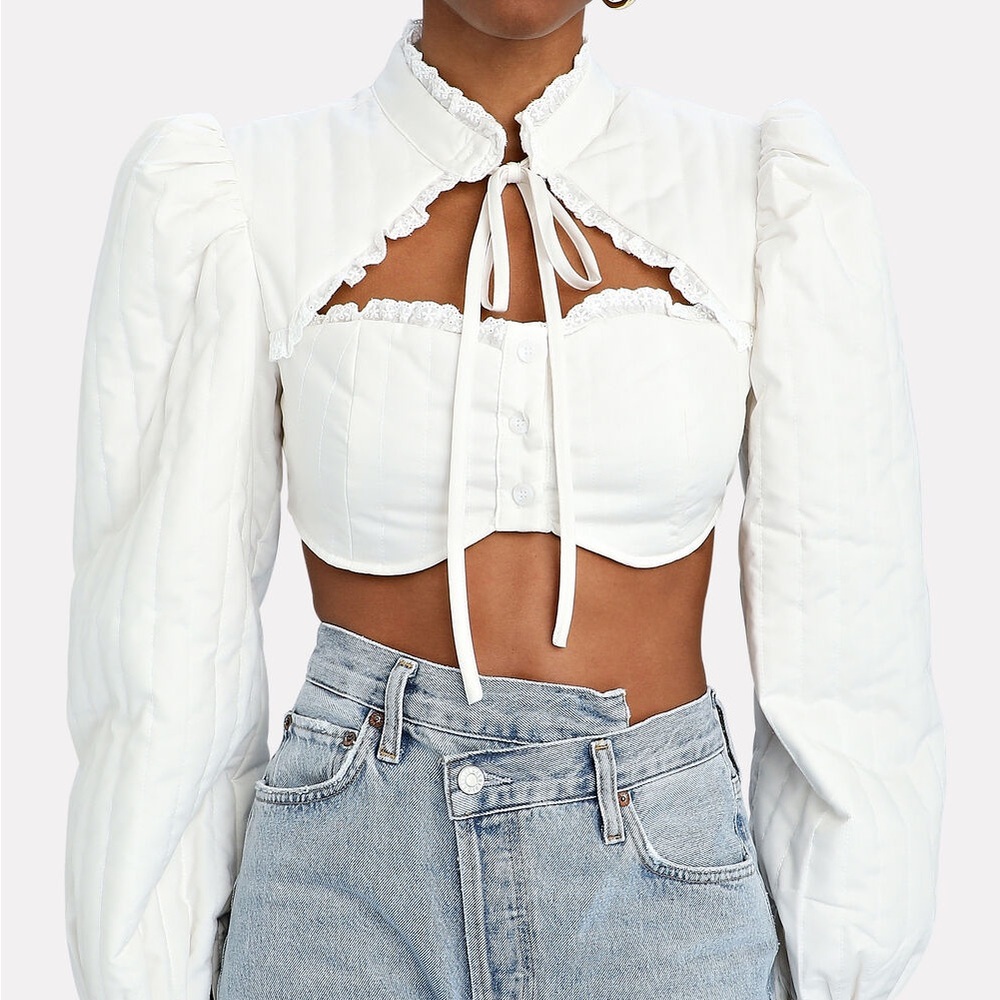 NWOT Simonett Cottage Core Crop Top